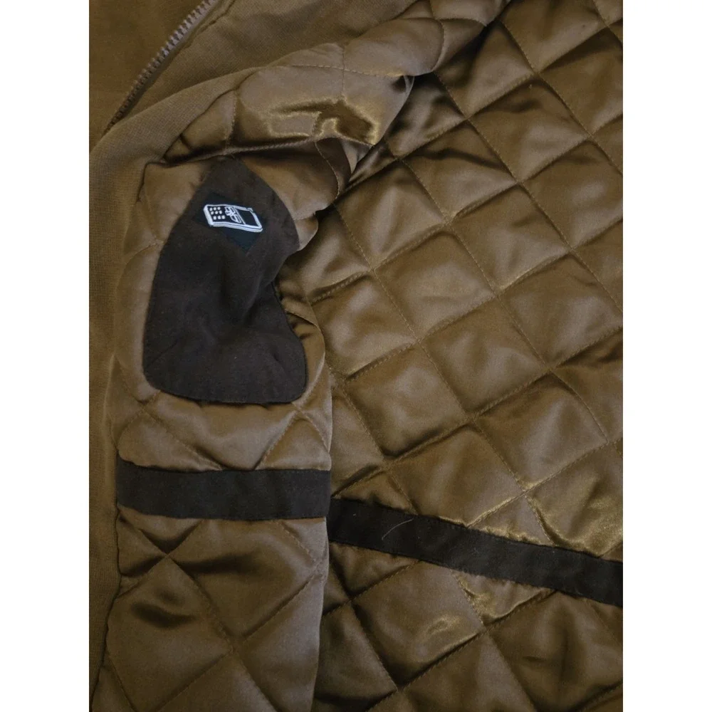 PGA Tour Jacket Mens Medium Brown Zip Up Logo Golfing‎ Outdoors